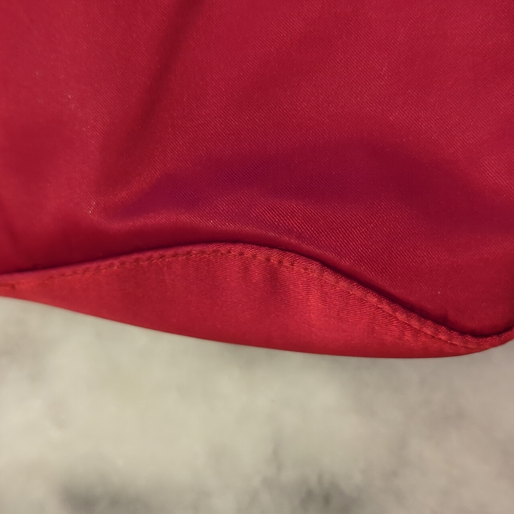 Vintage Valerie Stevens red satin Evening Bag With Jeweled Hardware - Picture 4 of 13